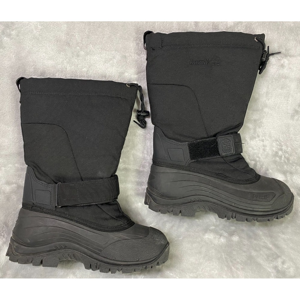 Kamik‎ Green Bay 4 Boots Mens 8 Black Insulated Winter Thermal Liner Snow Boot